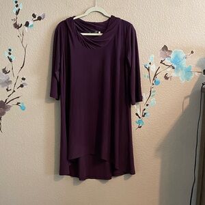 Sympli cowl neck tunic & Capri set 12 merlot